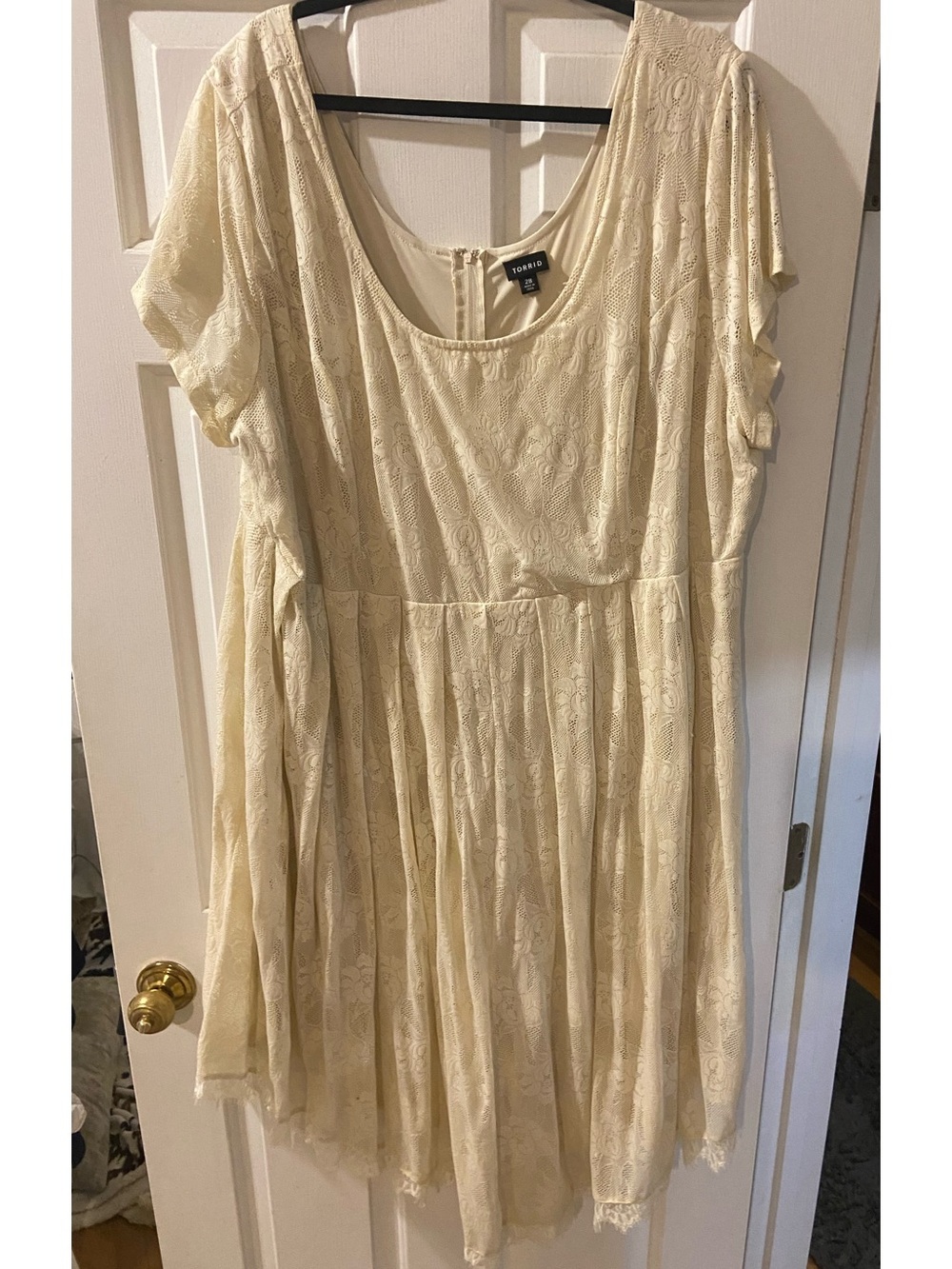 Torrid 28 4x Boho Lace Fit Raw Hem Detail Long Tunic Dress